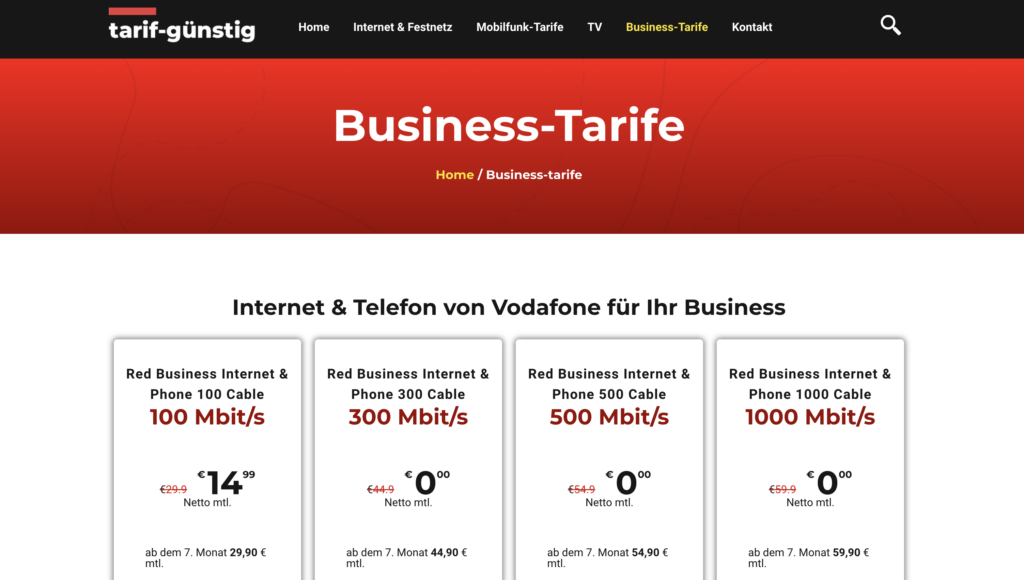 Business Tarife